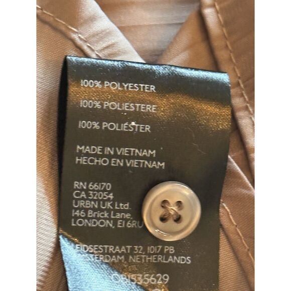 Anthropologie Long Sleeve Satin Gray Button Up Blouse NWT - Picture 6 of 9